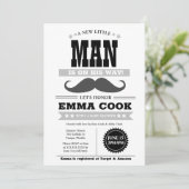 Little Man Mustache Bash Boy Baby shower Kaart (Staand voorkant)