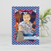 Little Man Mustache Bash First Birthday Invitation Kaart (Staand voorkant)