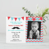 Little Man Mustache Birthday Party Kaart (Staand voorkant)