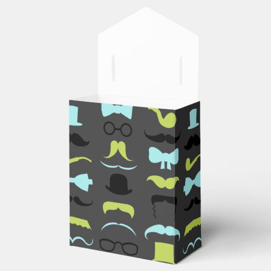 Little Man Mustache Birthday Party Personalized Bedankdoosjes (Geopend)