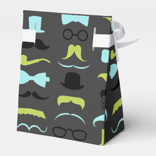 Little Man Mustache Birthday Party Personalized Bedankdoosjes (Achterkant)