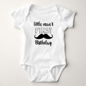 Little Man Mustache Boy Bodysuit (Voorkant)