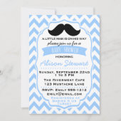 Little Man Mustache chevron Baby shower suitnodigi Kaart (Voorkant)