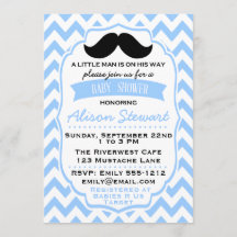 Little Man Mustache chevron Baby shower suitnodigi