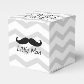 Little Man Mustache Chevron Cute Boys Bedankdoosjes (Voorkant Zijde)