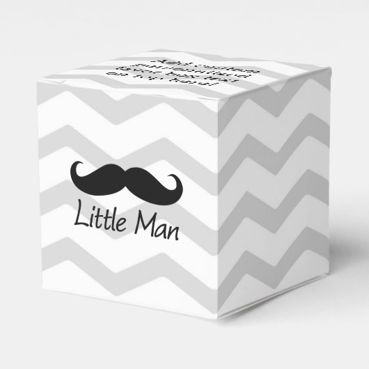 Little Man Mustache Chevron Cute Boys Bedankdoosjes (Voorkant Zijde)