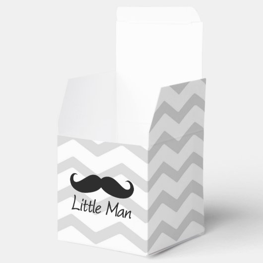 Little Man Mustache Chevron Cute Boys Bedankdoosjes (Geopend)