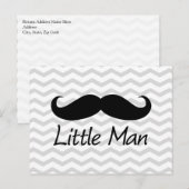 Little Man Mustache Chevron Cute Boys Briefkaart (Voorkant / Achterkant)