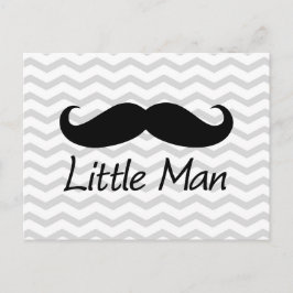 Little Man Mustache Chevron Cute Boys Briefkaart