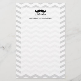 Little Man Mustache Chevron Cute Boys Briefpapier