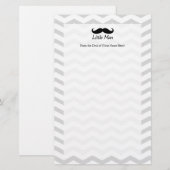 Little Man Mustache Chevron Cute Boys Briefpapier (Voorkant / Achterkant)