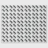 Little Man Mustache Chevron Cute Boys Cadeaupapier (Vlak)