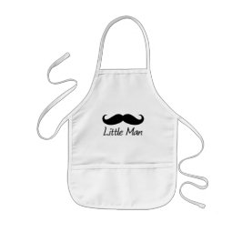 Little Man Mustache Chevron Cute Boys Kinder Schort