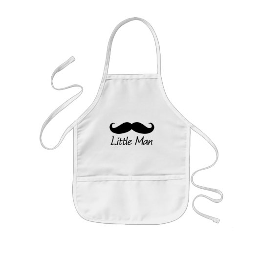 Little Man Mustache Chevron Cute Boys Kinder Schort (Voorkant)