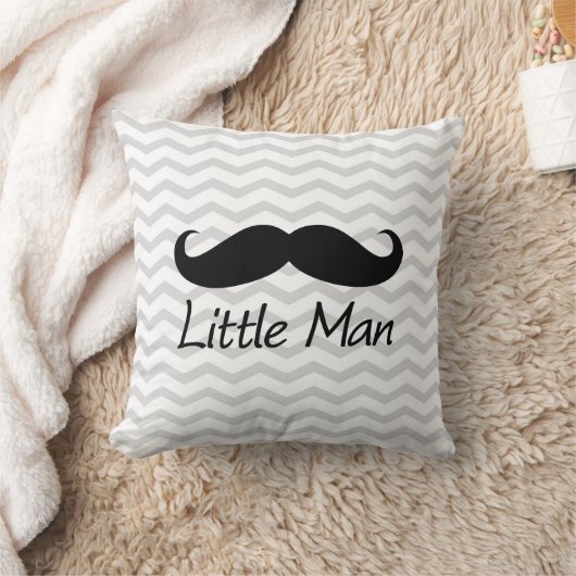 Little Man Mustache Chevron Cute Boys Kussen (Deken)