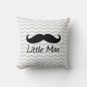 Little Man Mustache Chevron Cute Boys Kussen (Voorkant)