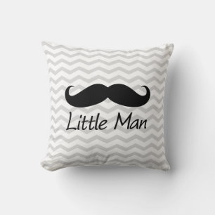 Little Man Mustache Chevron Cute Boys Kussen