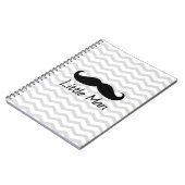 Little Man Mustache Chevron Cute Boys Notitieboek (Linkerzijde)