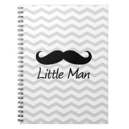 Little Man Mustache Chevron Cute Boys Notitieboek