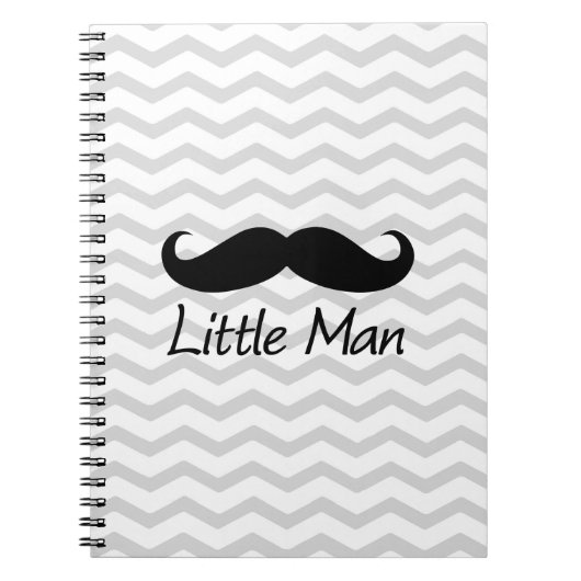 Little Man Mustache Chevron Cute Boys Notitieboek (Voorkant)