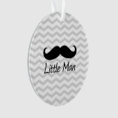 Little Man Mustache Chevron Cute Boys Ornament (voorkant)