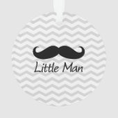 Little Man Mustache Chevron Cute Boys Ornament (achterkant)