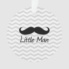Little Man Mustache Chevron Cute Boys Ornament