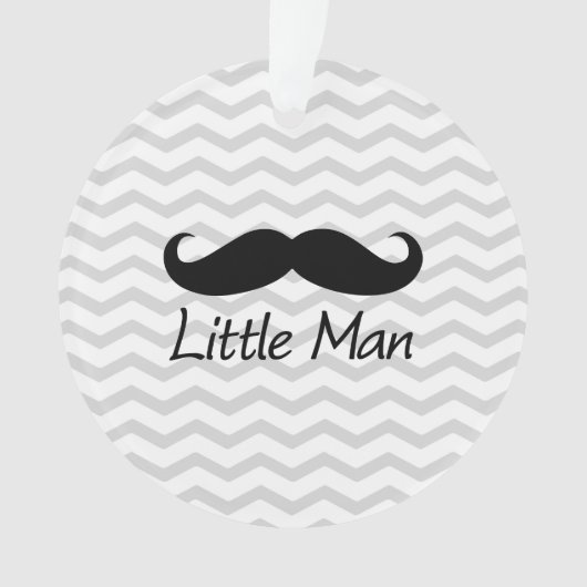 Little Man Mustache Chevron Cute Boys Ornament (voorkant)