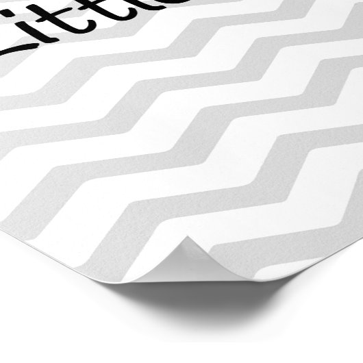 Little Man Mustache Chevron Cute Boys Poster (Hoek)