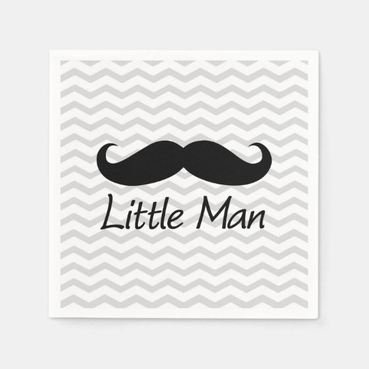 Little Man Mustache Chevron Cute Boys Servetten (Voorkant)