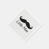 Little Man Mustache Chevron Cute Boys Servetten (Hoek)