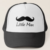 Little Man Mustache Chevron Cute Boys Trucker Pet (Voorkant)