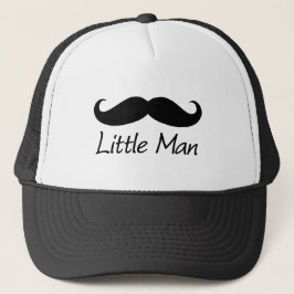 Little Man Mustache Chevron Cute Boys Trucker Pet