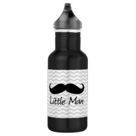 Little Man Mustache Chevron Cute Boys Waterfles