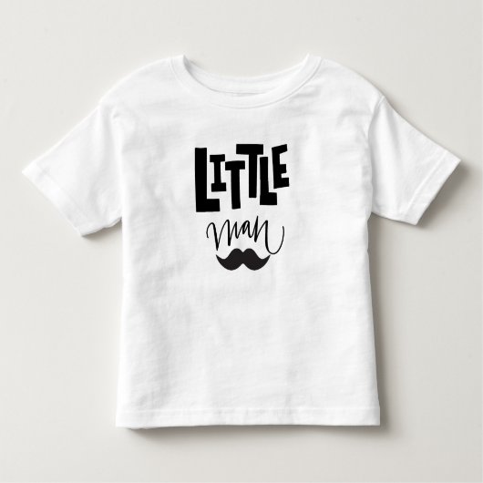 Little Man Mustache Kinder Shirts (Voorkant)