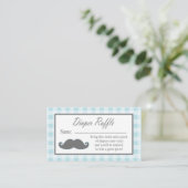 Little Man Mustache Luier Raffle Ticket Informatiekaartje (Staand voorkant)