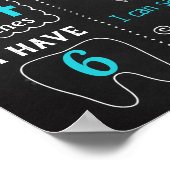 Little Man Mustache Mr Onederful Birthday-teken Poster (Hoek)