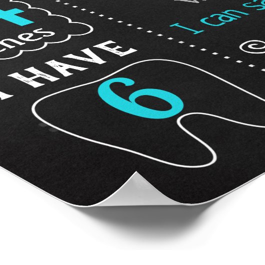 Little Man Mustache Mr Onederful Birthday-teken Poster (Hoek)