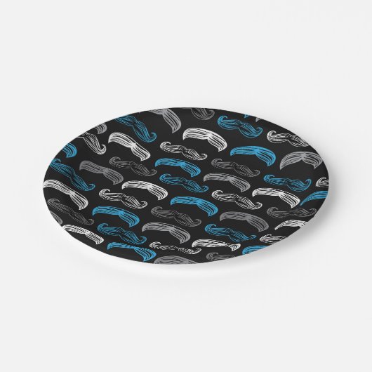 Little Man / Mustache - Party - Paper Borden Papieren Bordje (Gekanteld)