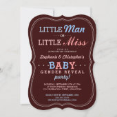 Little Man of Little Miss Baby Gender onthulling P Kaart (Voorkant)