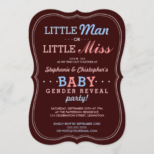 Little Man of Little Miss Baby Gender onthulling P Kaart