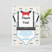 Little Man On Way Baby shower Hartelijk dank Kaart (Staand voorkant)
