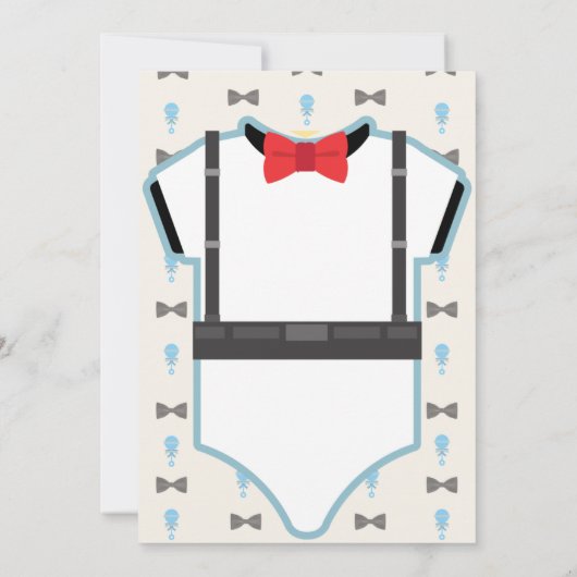 Little Man On Way Baby shower Hartelijk dank Kaart (Achterkant)