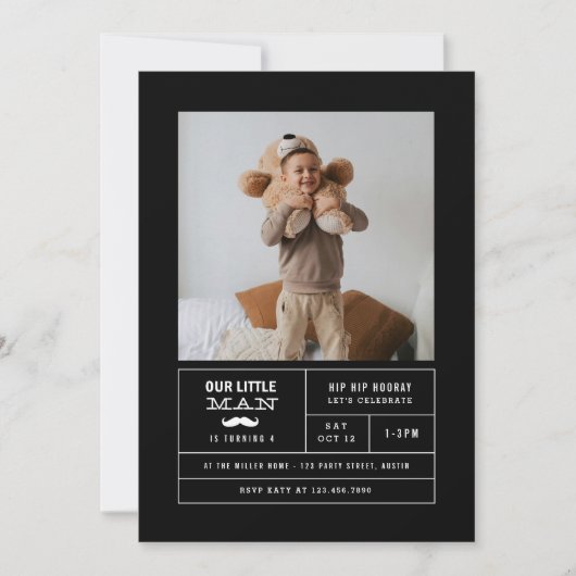 Little Man Photo Birthday (Voorkant)