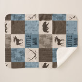 Little Man Rustic Minky Sherpa Blanket Deken (Voorkant (horizontaal))