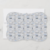 Little Man Sip and See Baby shower Invitation Kaart (Achterkant)