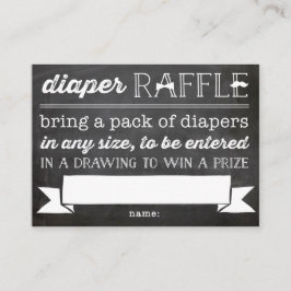 Little Man Snor Krijtbord Luier Raffle Kaart