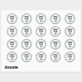 Little Man Snorhaar Chevron Bedankt Sticker (Vel)