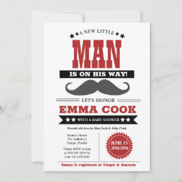 Little Man Snotneus Feestje Jongen Baby Shower Kaart