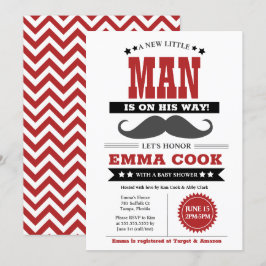 Little Man Snotneus Feestje Jongen Baby Shower Kaart